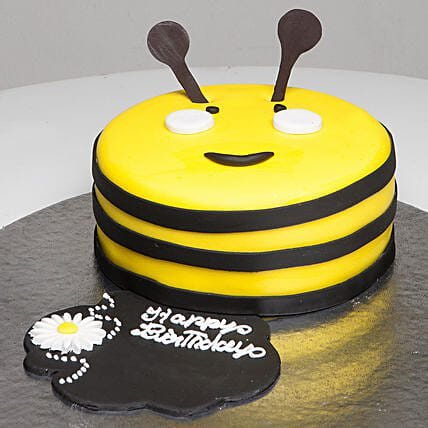 Bumblebee Birthday Vanilla Cake